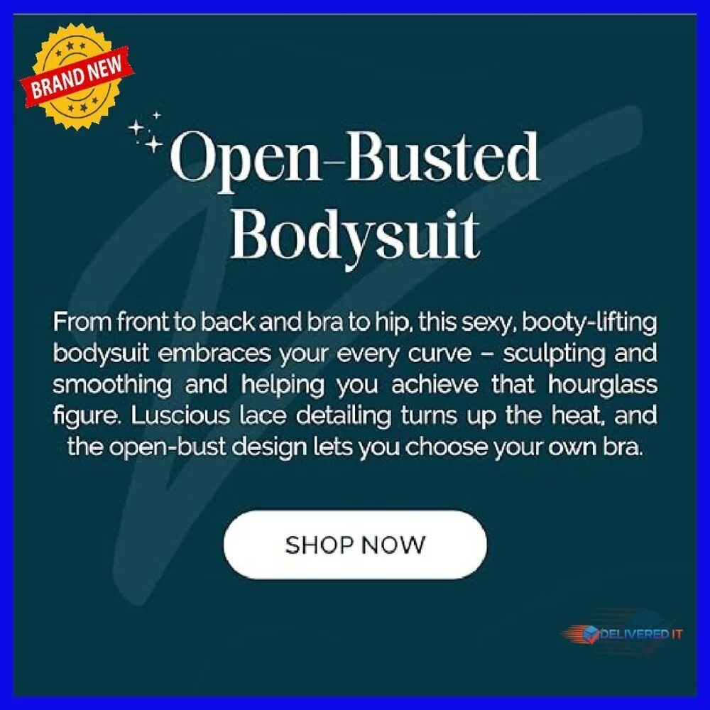 Women's Shapewear Bodysuit Tummy Control Open Bust Lace Power Mesh